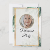 観葉植物葉のパーティー 招待状 (裏面)