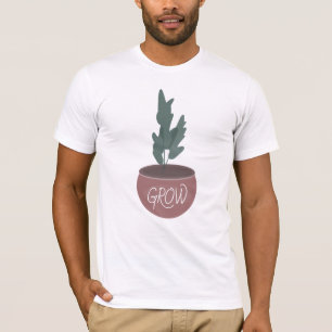 観葉植物 メンズ 男性 ボタニカルアート Tシャツ