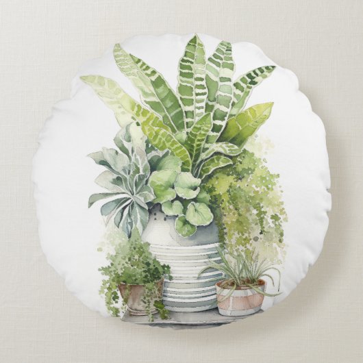 観葉植物 ラウンドクッション (正面)
