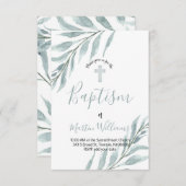 観葉水彩洗礼 招待状 (正面/裏面)