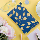 観葉用デザインフェイク金ゴールド葉パターン アクセサリーポーチ