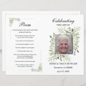 観葉葬儀プログラムテンプレート (正面/裏面)