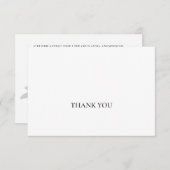 観葉葬式の死別モダンフォント サンキューカード (正面/裏面)