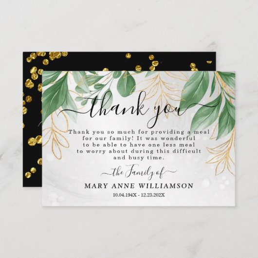 観葉葬用食品サンキューカード サンキューカード (正面/裏面)