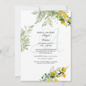 観葉黄花ブライダルシャワー 招待状 (正面)