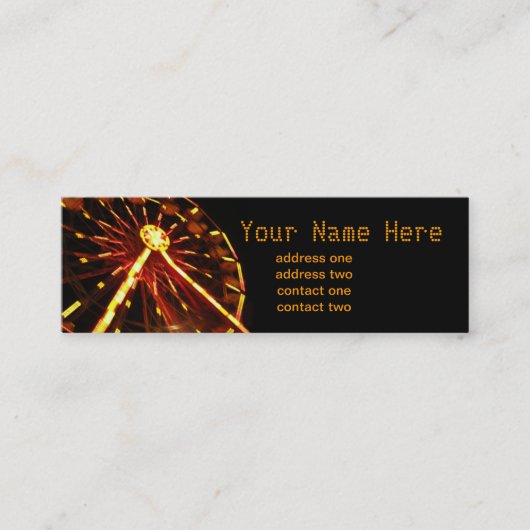 観覧車のプロフィールカード スキニー名刺 (正面)