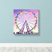 観覧車の夕日 | 美しい水色 キャンバスプリント (インサイチュ (ウッドフロア))