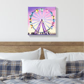 観覧車の夕日 | 美しい水色 キャンバスプリント (インサイチュ (寝室))