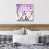 観覧車の夕日 | 美しい水色 キャンバスプリント (インサイチュ (寝室))
