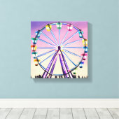観覧車の夕日 | 美しい水色 キャンバスプリント (インサイチュ (ウッドフロア))