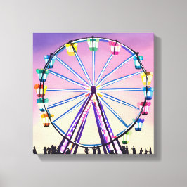 観覧車の夕日 | 美しい水色 キャンバスプリント