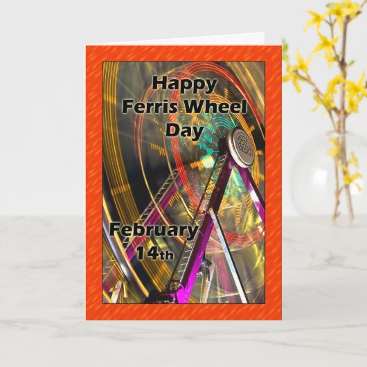 観覧車の日(2月14日) カード (黄色い花)
