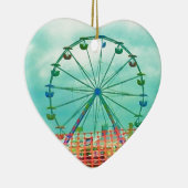 観覧車の春のFestのMisquamicutのビーチ セラミックオーナメント (右)