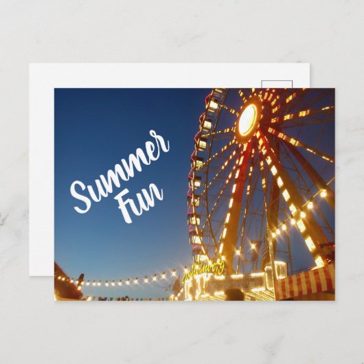 観覧車カーニバル灯夏おもしろい ポストカード (正面/裏面)