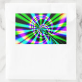 観覧車フラクタルアート 長方形シール (バッグ)