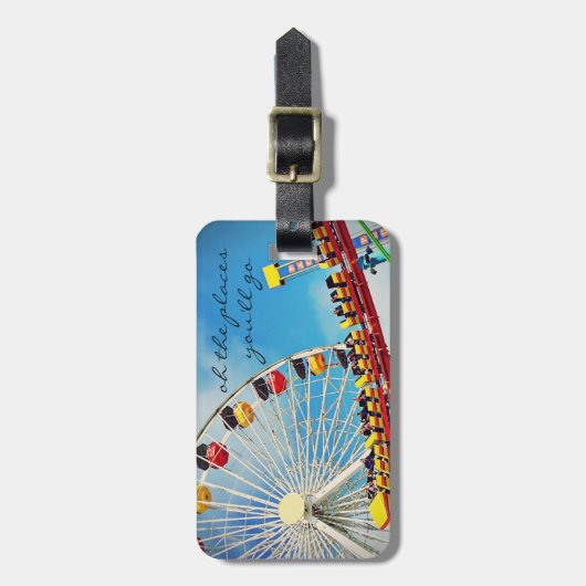 観覧車ローラーコースターの写真の場所引用文 ラゲッジタグ (正面縦)