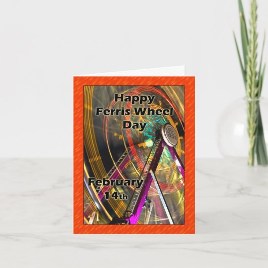 観覧車日のメッセージカード2月14日 カード (正面)