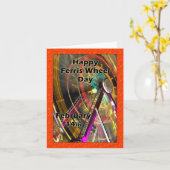 観覧車日のメッセージカード2月14日 カード (黄色い花)