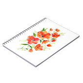 観賞用のケシの花の水色の花束 ノートブック (左側)