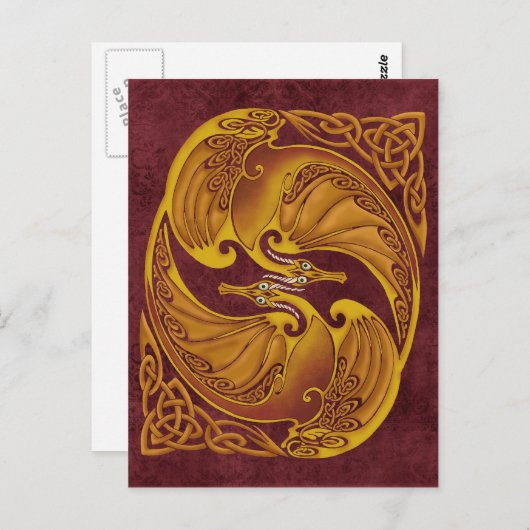 観賞用のケルト竜 ポストカード (正面/裏面)