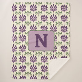 観賞用のユリ模様 シェルパブランケット