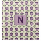 観賞用のユリ模様 シャワーカーテン (正面)