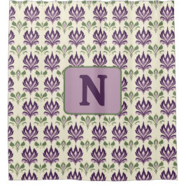 観賞用のユリ模様 シャワーカーテン