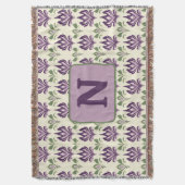 観賞用のユリ模様 スローブランケット (正面縦)