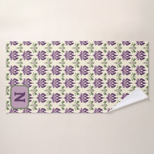 観賞用のユリ模様 バスタオル (バスタオル)