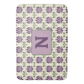 観賞用のユリ模様 バスマット (正面縦)