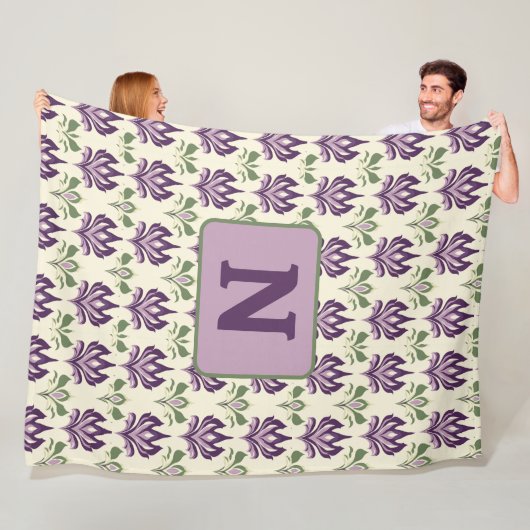 観賞用のユリ模様 フリースブランケット (インサイチュ)