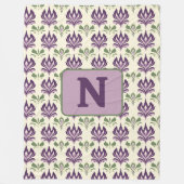 観賞用のユリ模様 フリースブランケット (正面)