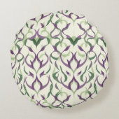 観賞用のユリ模様 ラウンドクッション (裏面)