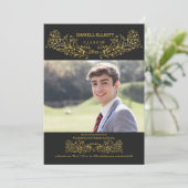 観賞用の上品な卒業発表 案内状 (スタンド正面)