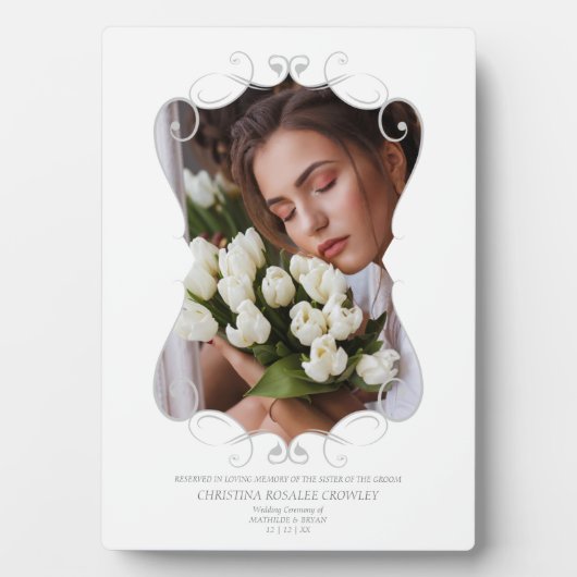 観賞用の結婚予約の献上品の愛する人 フォトプラーク (正面)