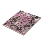 観賞用の花の木の上のピンクの花 タイル (側面)