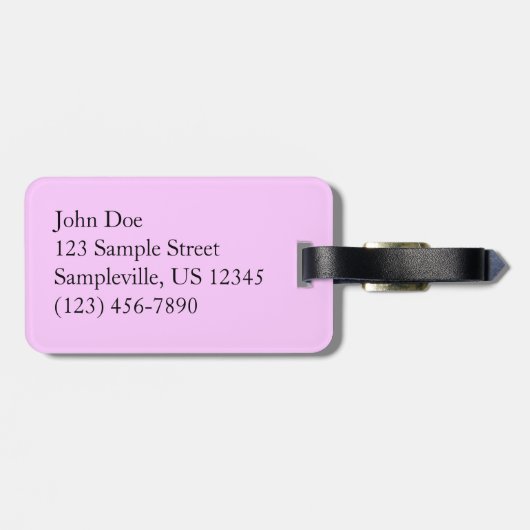 観賞用の花の木の上のピンクの花 ラゲッジタグ (裏面横)