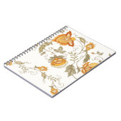 観賞用の花を様式化したシームレスなパターン ノートブック (左側)