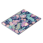 観賞用の花を様式化したシームレスなパターン ノートブック (左側)