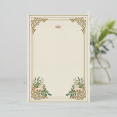 観賞用の華やかな結婚式招待状 箔招待状 (立ち正面)