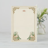 観賞用の華やかな結婚式招待状 箔招待状 (立ち正面)