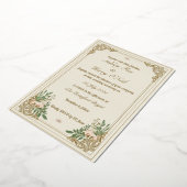 観賞用の華やかな結婚式招待状 箔招待状 (回転した状態)