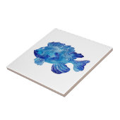 観賞用の青い魚の入れ墨 タイル (側面)