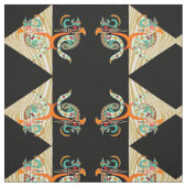 観賞用の鳥とゼブラ ファブリック (見本)