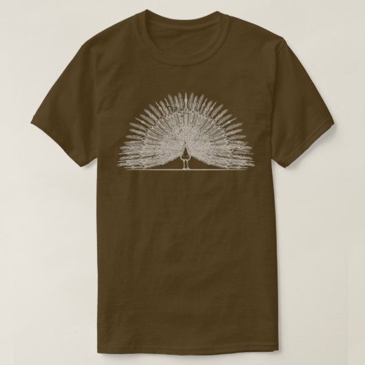 観賞用の鳥インド動物の孔雀 Tシャツ (デザイン正面)