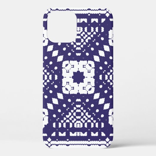 観賞用アズレジョポルトガルタイルの装飾。手書き Case-Mate iPhoneケース (裏面)