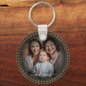観賞用ゴールデンカスタムファミリーのカップル写真 キーホルダー (正面)