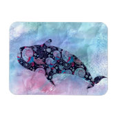 観賞用シルエットクジラ マグネット (横)