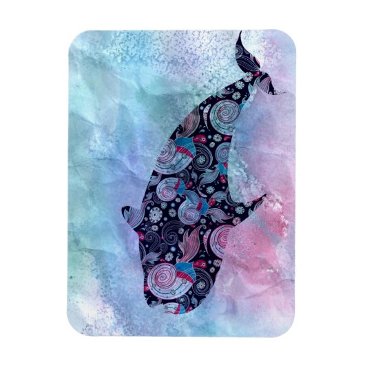 観賞用シルエットクジラ マグネット (縦)