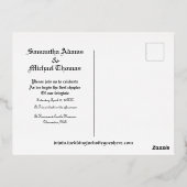 観賞用スクロール童話結婚式招待状 箔シーズンポストカード (裏面)